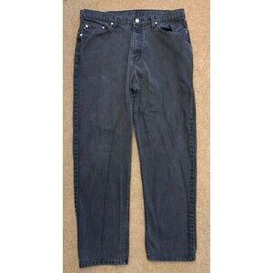 Vintage Polo Ralph Lauren Relaxed Jeans Mens 38x32 Faded Black 90s Denim